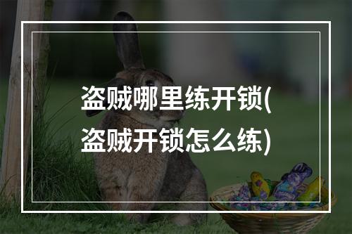 盗贼哪里练开锁(盗贼开锁怎么练)