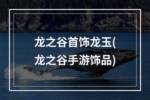 龙之谷首饰龙玉(龙之谷手游饰品)