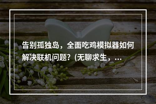 告别孤独岛，全面吃鸡模拟器如何解决联机问题？(无聊求生，全面吃鸡模拟器匹配不到人怎么办？)