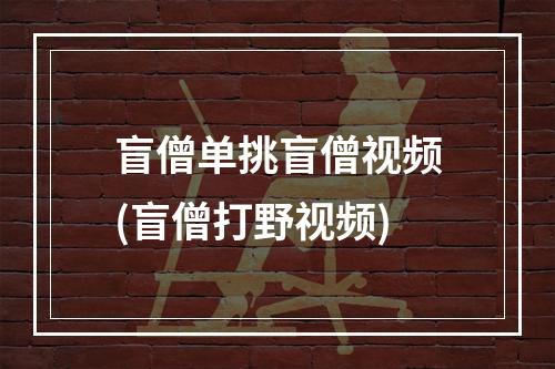 盲僧单挑盲僧视频(盲僧打野视频)