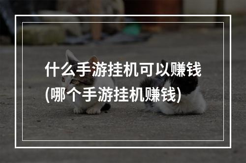 什么手游挂机可以赚钱(哪个手游挂机赚钱)