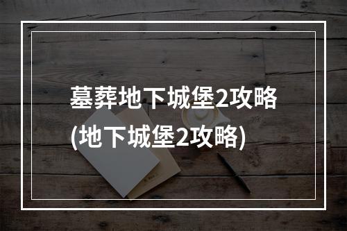 墓葬地下城堡2攻略(地下城堡2攻略)