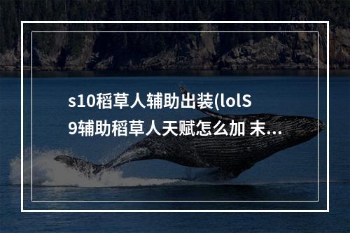 s10稻草人辅助出装(lolS9辅助稻草人天赋怎么加 末日使者符文搭配推荐)