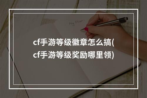 cf手游等级徽章怎么搞(cf手游等级奖励哪里领)