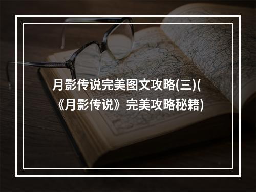 月影传说完美图文攻略(三)(《月影传说》完美攻略秘籍)