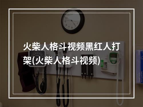 火柴人格斗视频黑红人打架(火柴人格斗视频)