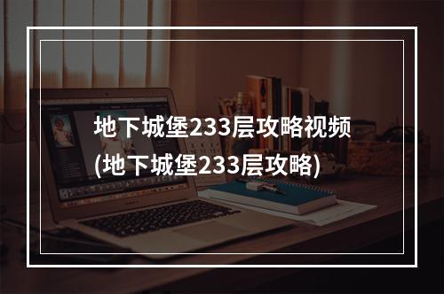 地下城堡233层攻略视频(地下城堡233层攻略)