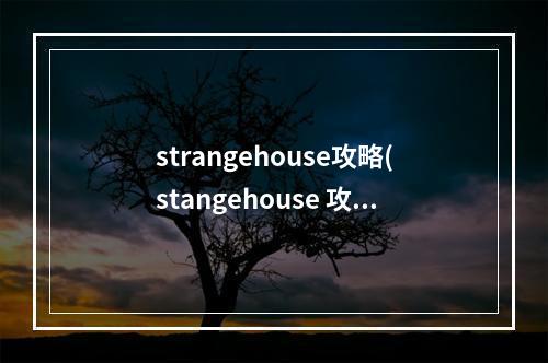 strangehouse攻略(stangehouse 攻略)