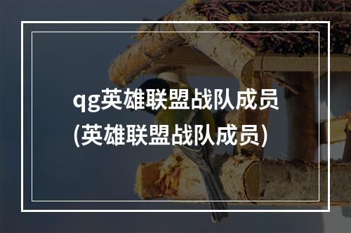 qg英雄联盟战队成员(英雄联盟战队成员)