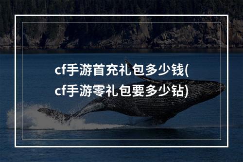 cf手游首充礼包多少钱(cf手游零礼包要多少钻)