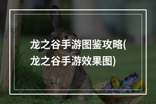 龙之谷手游图鉴攻略(龙之谷手游效果图)