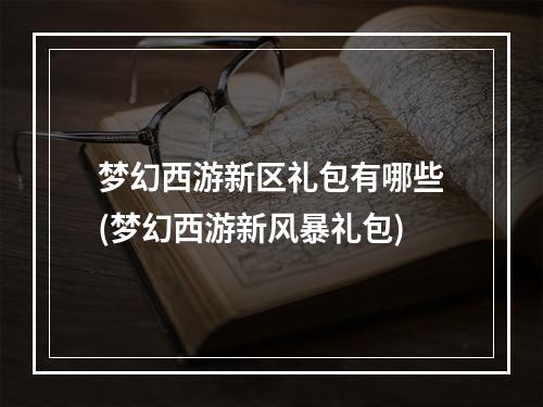 梦幻西游新区礼包有哪些(梦幻西游新风暴礼包)