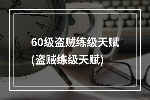 60级盗贼练级天赋(盗贼练级天赋)