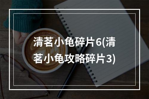 清茗小龟碎片6(清茗小龟攻略碎片3)