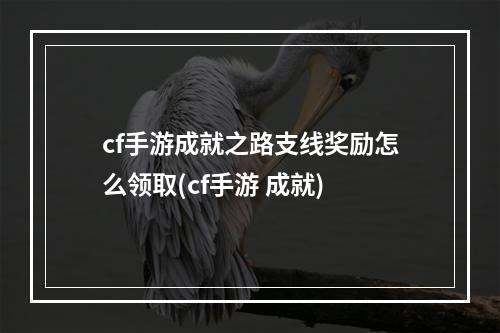 cf手游成就之路支线奖励怎么领取(cf手游 成就)