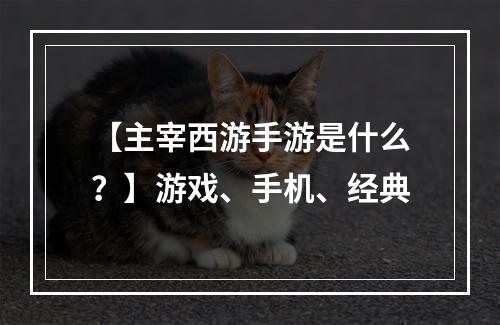 【主宰西游手游是什么？】游戏、手机、经典