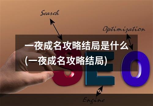 一夜成名攻略结局是什么(一夜成名攻略结局)