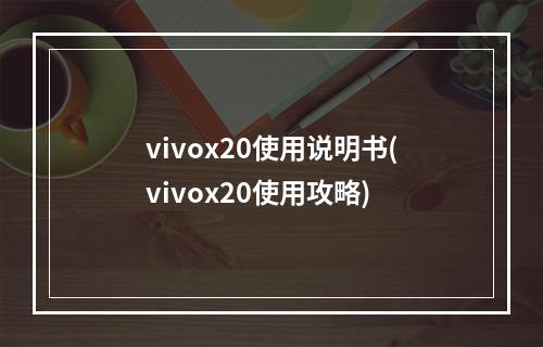 vivox20使用说明书(vivox20使用攻略)