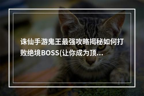 诛仙手游鬼王最强攻略揭秘如何打败绝境BOSS(让你成为顶级玩家)