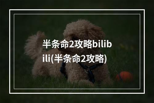 半条命2攻略bilibili(半条命2攻略)