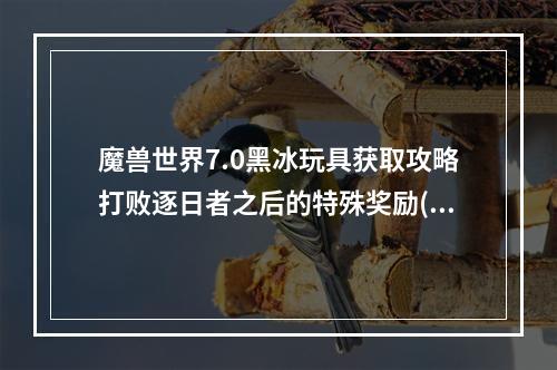 魔兽世界7.0黑冰玩具获取攻略打败逐日者之后的特殊奖励( 成为魔兽世界7.0黑冰玩具的幸运儿全方位获得技巧)