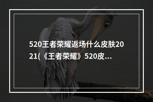 520王者荣耀返场什么皮肤2021(《王者荣耀》520皮肤最新消息2022 520皮肤返场曝光)