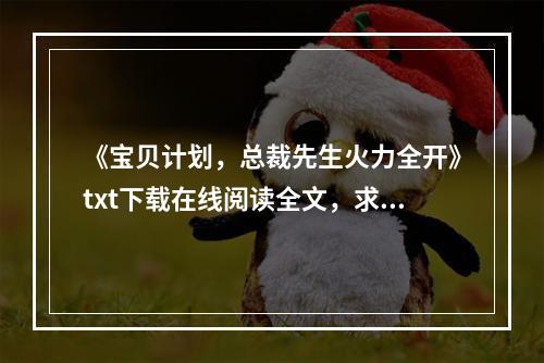 《宝贝计划，总裁先生火力全开》txt下载在线阅读全文，求百度网盘云资源(宝贝计划下载)