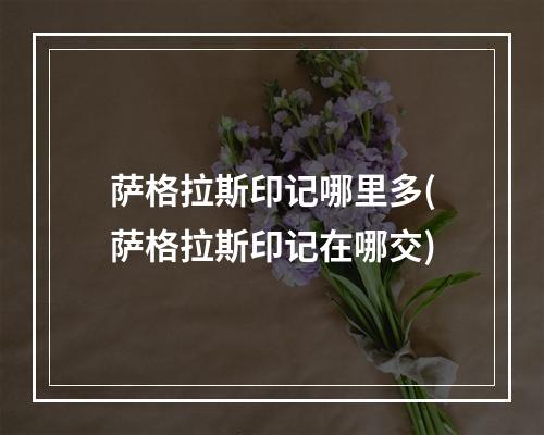 萨格拉斯印记哪里多(萨格拉斯印记在哪交)