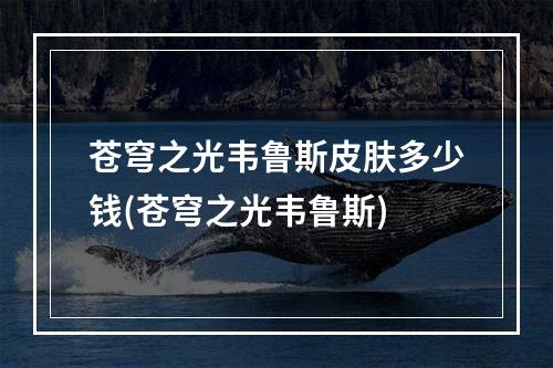 苍穹之光韦鲁斯皮肤多少钱(苍穹之光韦鲁斯)