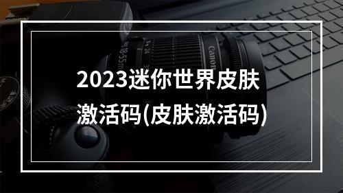 2023迷你世界皮肤激活码(皮肤激活码)