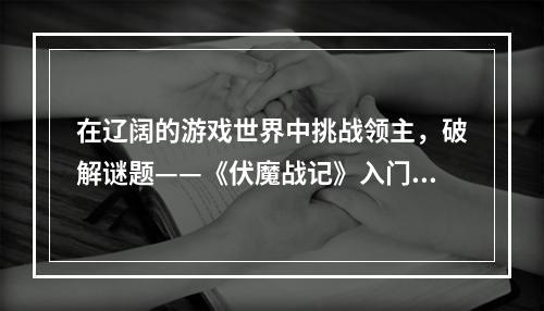 在辽阔的游戏世界中挑战领主，破解谜题——《伏魔战记》入门图文教程