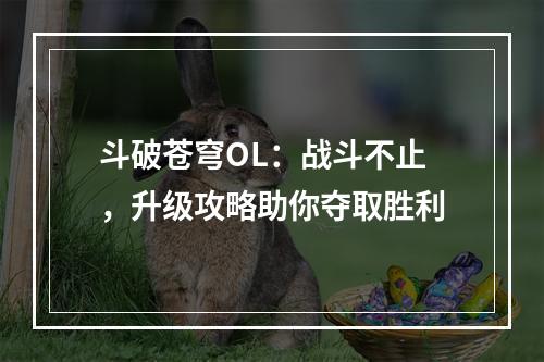 斗破苍穹OL：战斗不止，升级攻略助你夺取胜利