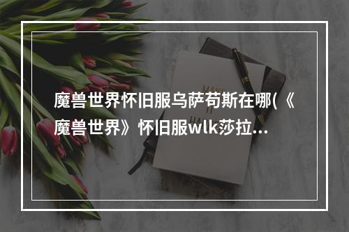 魔兽世界怀旧服乌萨苟斯在哪(《魔兽世界》怀旧服wlk莎拉苟萨的末日任务攻略 魔兽世 )