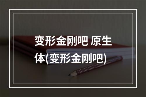 变形金刚吧 原生体(变形金刚吧)