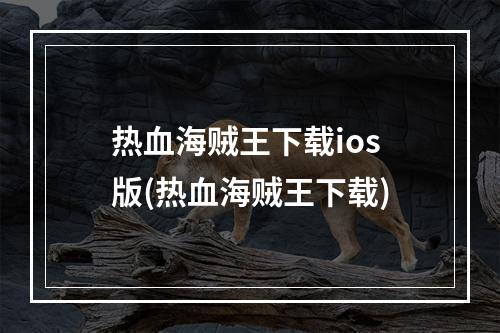 热血海贼王下载ios版(热血海贼王下载)