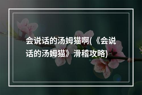 会说话的汤姆猫啊(《会说话的汤姆猫》滑稽攻略)