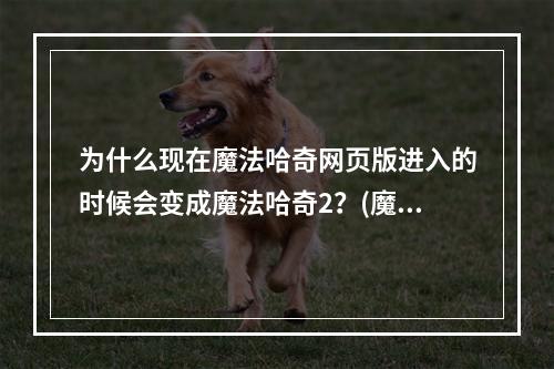 为什么现在魔法哈奇网页版进入的时候会变成魔法哈奇2？(魔法哈奇网页版)