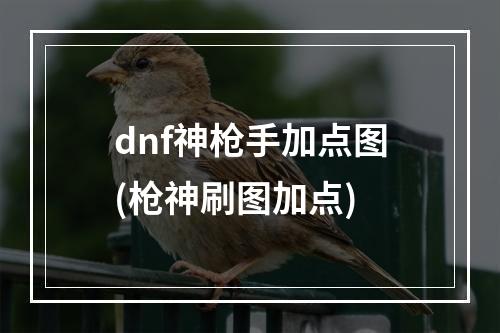 dnf神枪手加点图(枪神刷图加点)