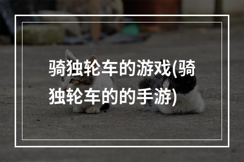 骑独轮车的游戏(骑独轮车的的手游)