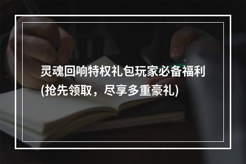 灵魂回响特权礼包玩家必备福利(抢先领取，尽享多重豪礼)