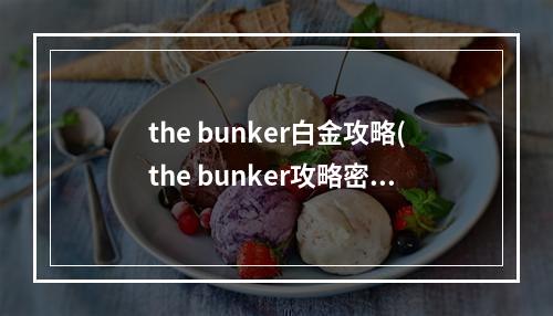 the bunker白金攻略(the bunker攻略密码)