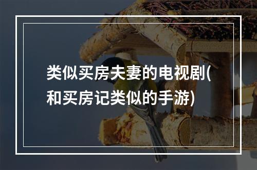 类似买房夫妻的电视剧(和买房记类似的手游)