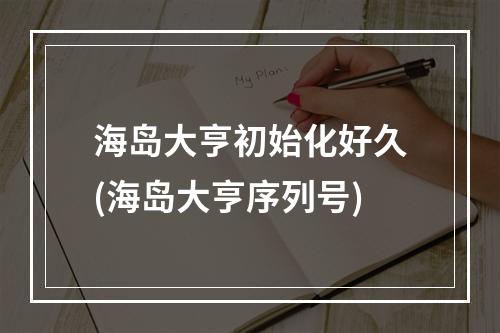 海岛大亨初始化好久(海岛大亨序列号)