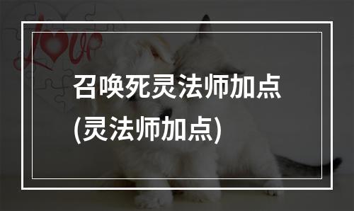 召唤死灵法师加点(灵法师加点)