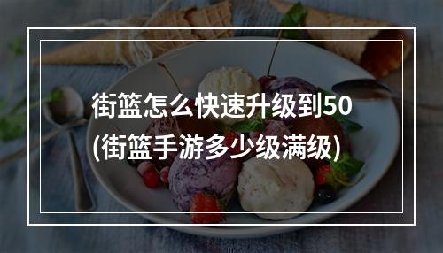 街篮怎么快速升级到50(街篮手游多少级满级)