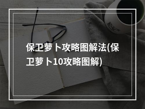 保卫萝卜攻略图解法(保卫萝卜10攻略图解)