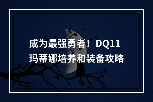 成为最强勇者！DQ11玛蒂娜培养和装备攻略