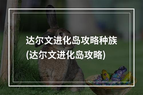 达尔文进化岛攻略种族(达尔文进化岛攻略)