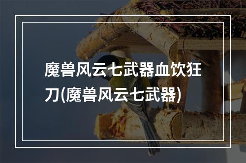 魔兽风云七武器血饮狂刀(魔兽风云七武器)