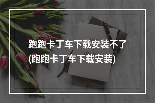 跑跑卡丁车下载安装不了(跑跑卡丁车下载安装)